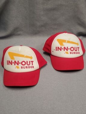 Vintage 90s In N Out Burger Cap Hat Snapback Trucker Hat One Size